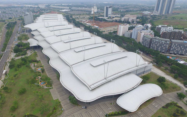 Indonesia Convention Exhibition BSD City menggunakan material bangunan yang ramah lingkungan dari COLORBOND