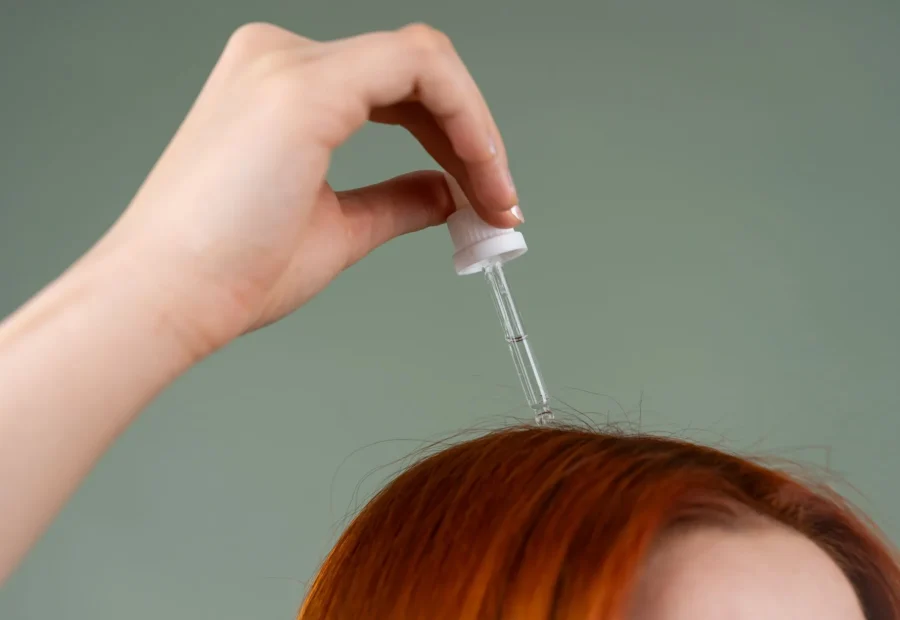 Proses merawat rambut berketombe dengan pijatan lembut di kulit kepala menggunakan sampo khusus secara rutin